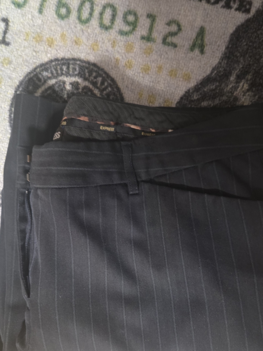 Express Men’s Black Pinstripe Dress Pants